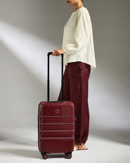 Expandable Carry-on Luggage in Cedar Red Gloss - Icon Stripe