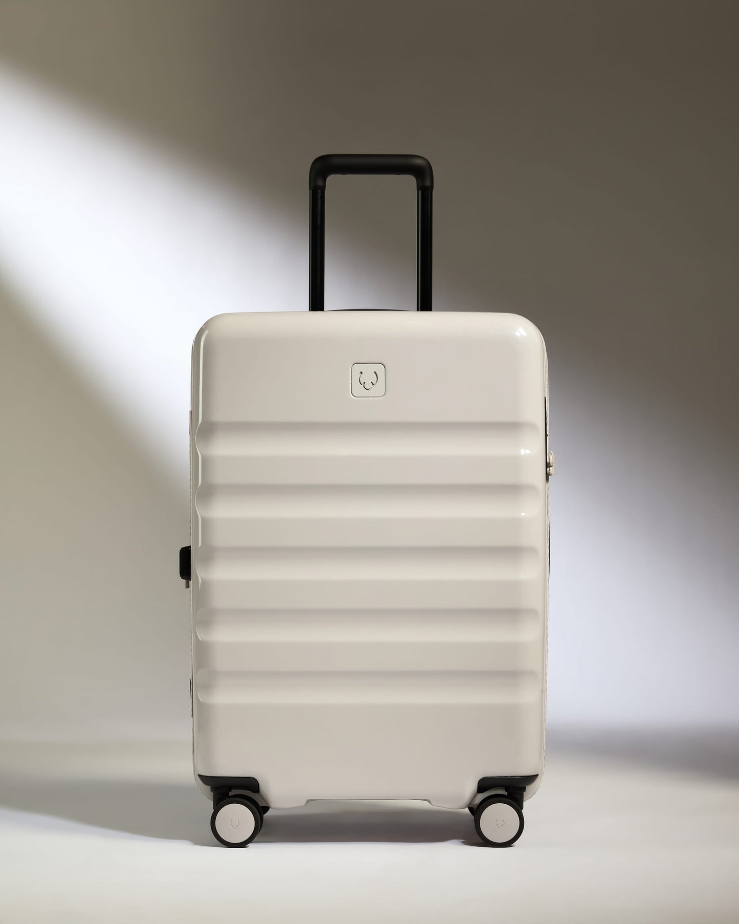 Medium Luggage in Taupe Gloss - Icon Stripe
