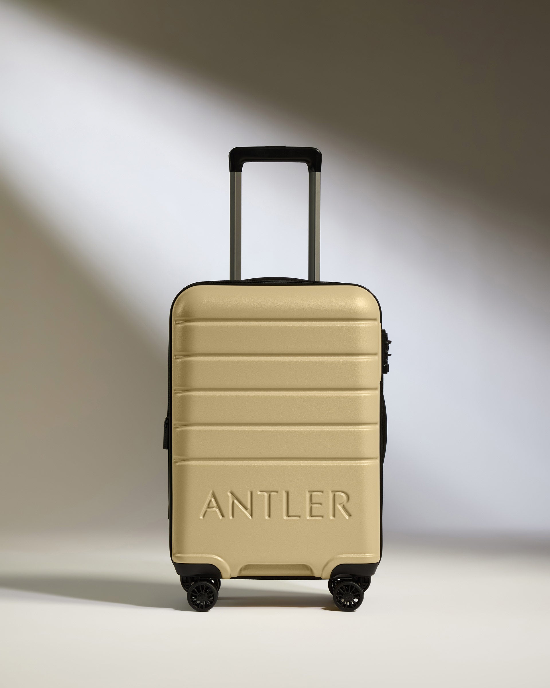 a suitcase with wheels and handle