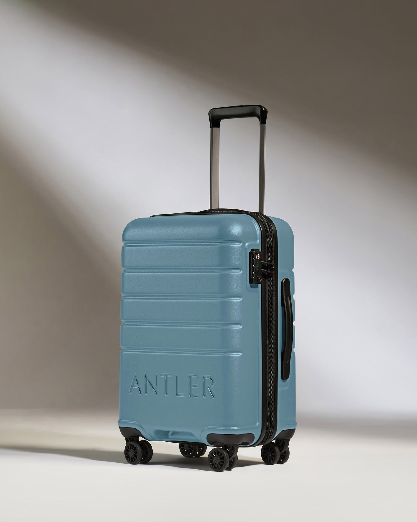 Expandable Carry-on Luggage in Light Blue - Logo