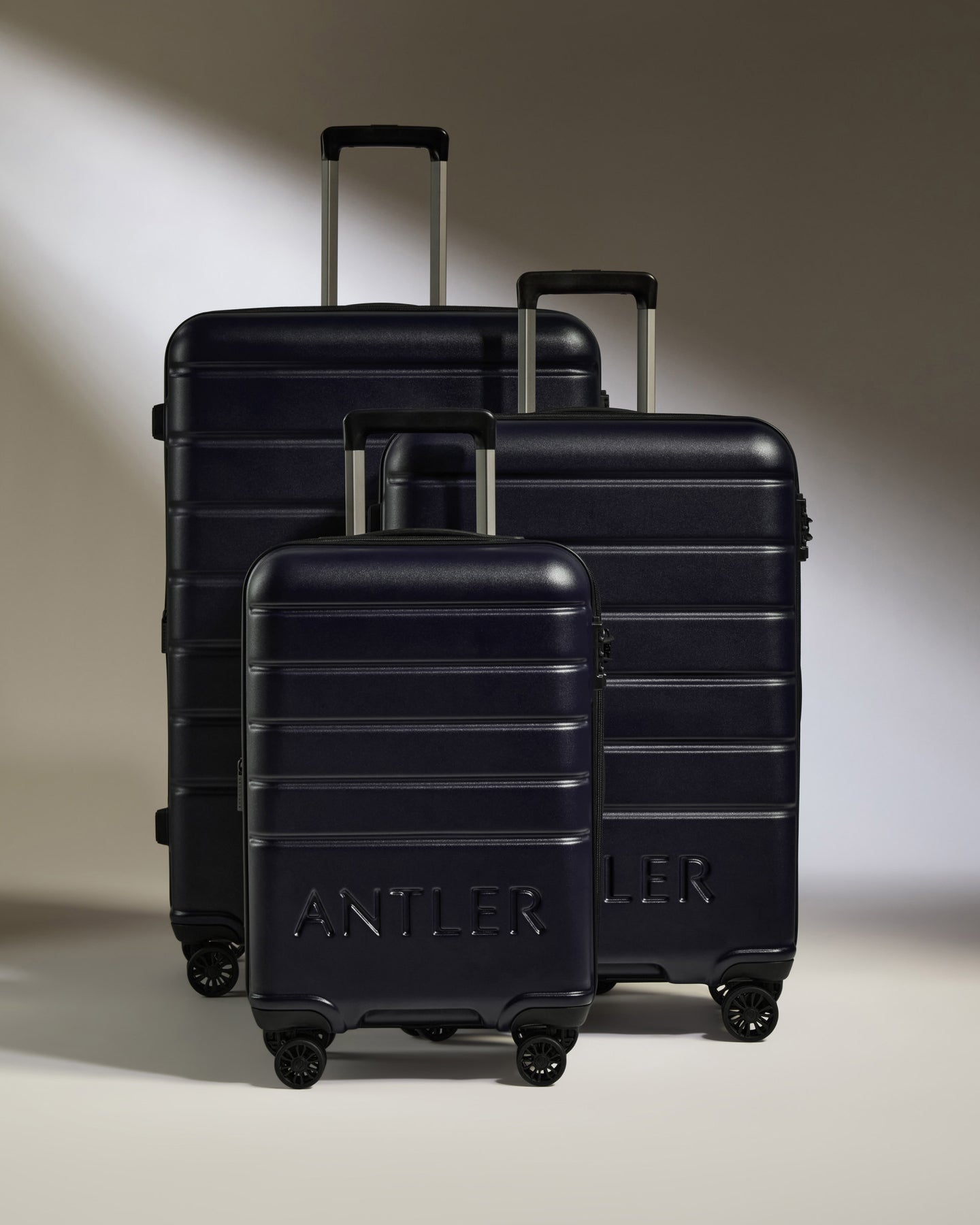 Expandable Carry-on Luggage Set in Dark Purple - Logo