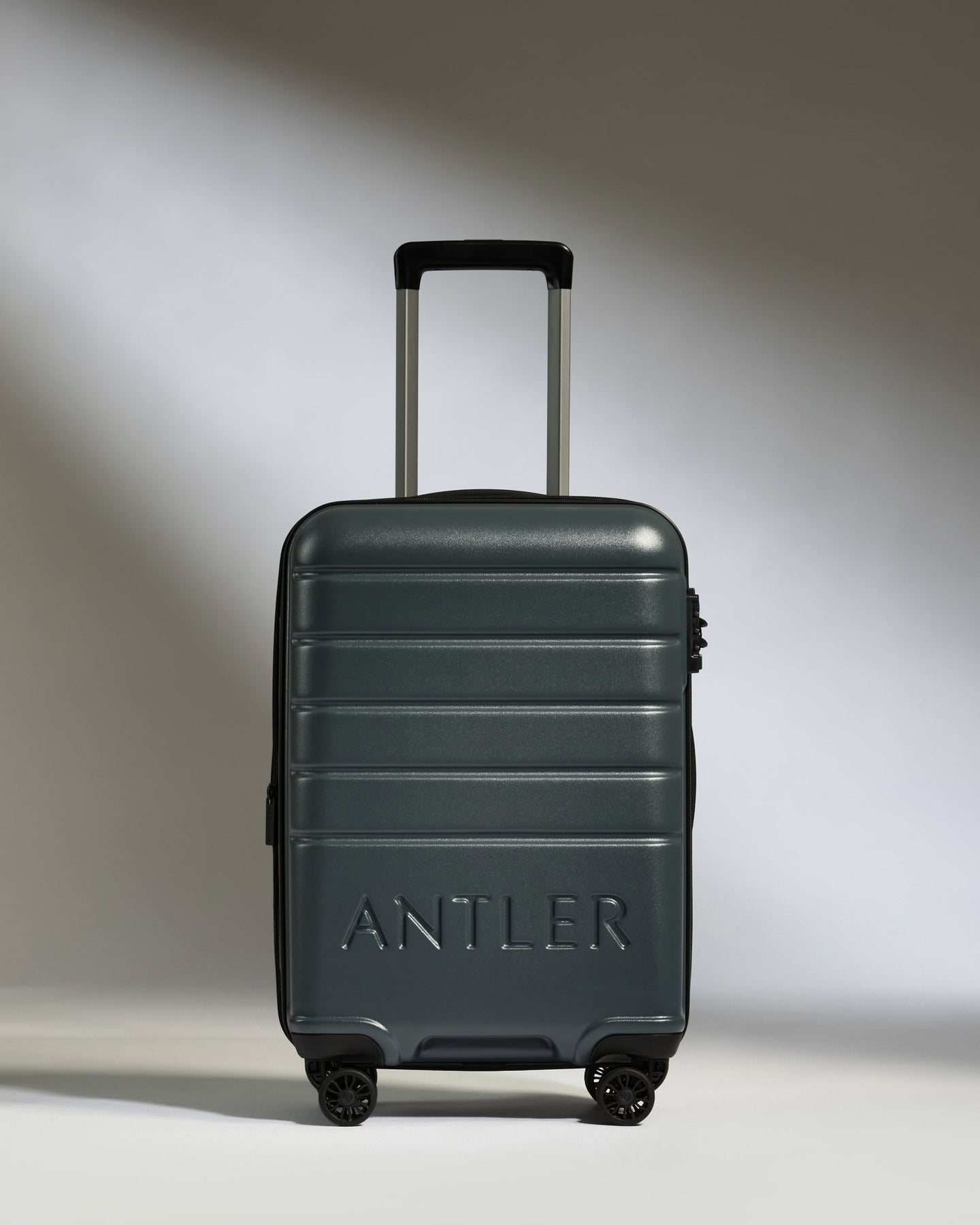 Expandable Carry-on Luggage in Granite Grey - Logo