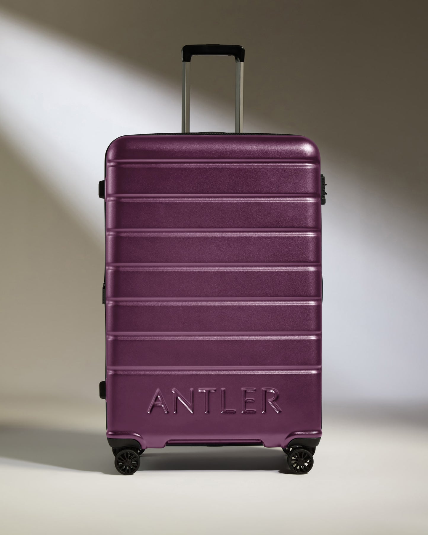 Large Luggage in Dark Heather Purple - Logo