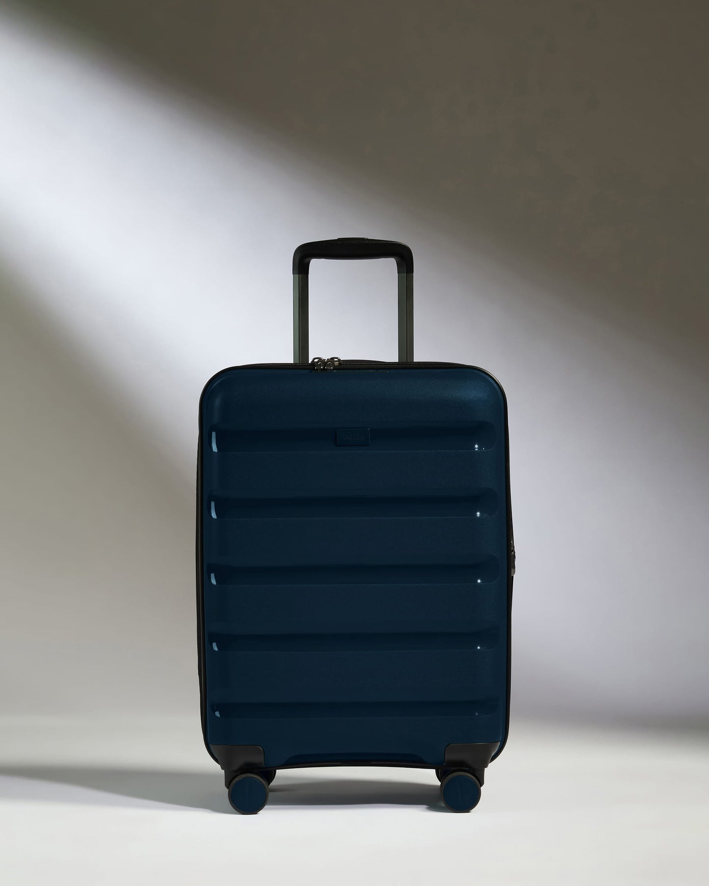 Expandable Cabin Luggage in Midnight Blue - Logo Stripe