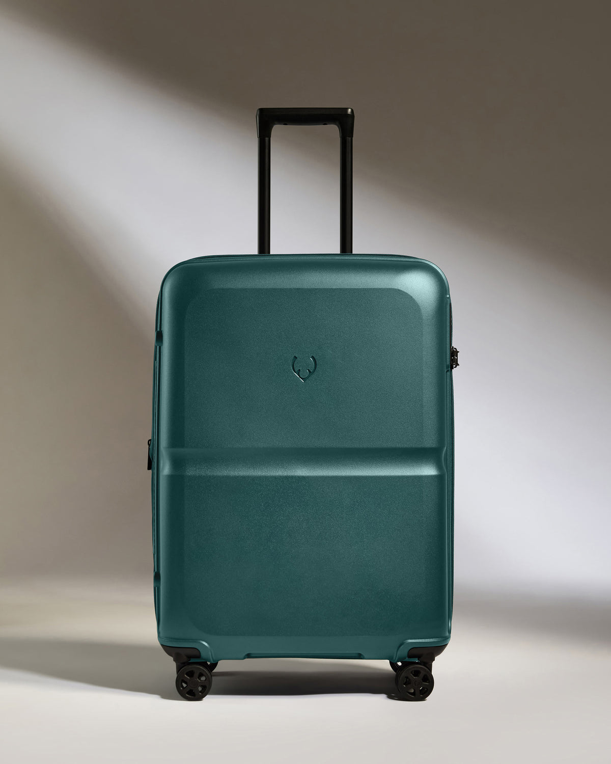 a suitcase with wheels and handle