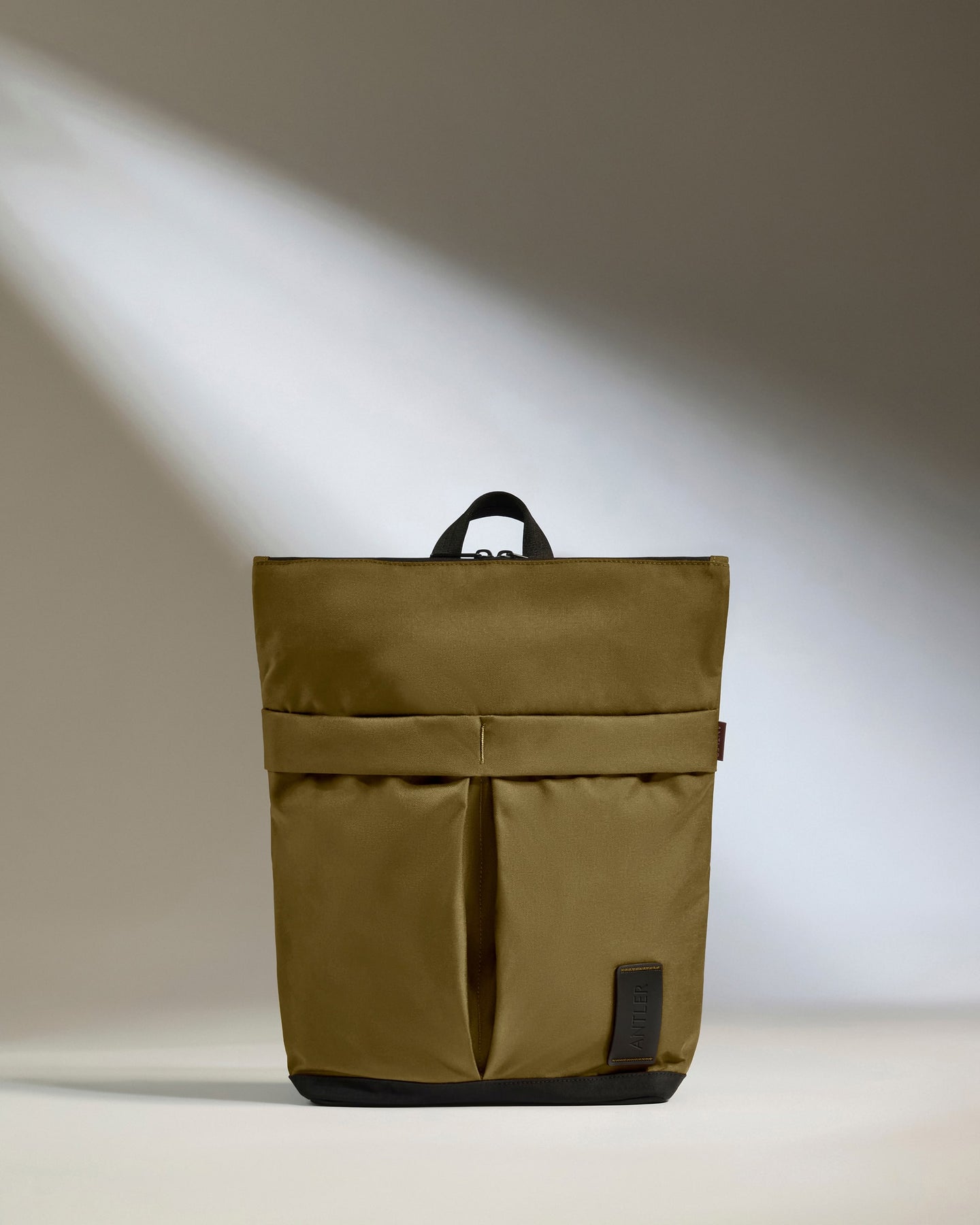 Urban Core Zip Top Backpack in Olive Green