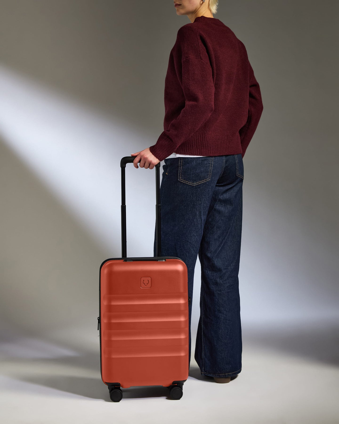 Expandable Carry-on Luggage in Buckthorn Red - Icon Stripe