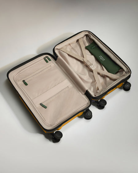 Expandable Carry-on Luggage in Mustard Yellow - Icon Stripe