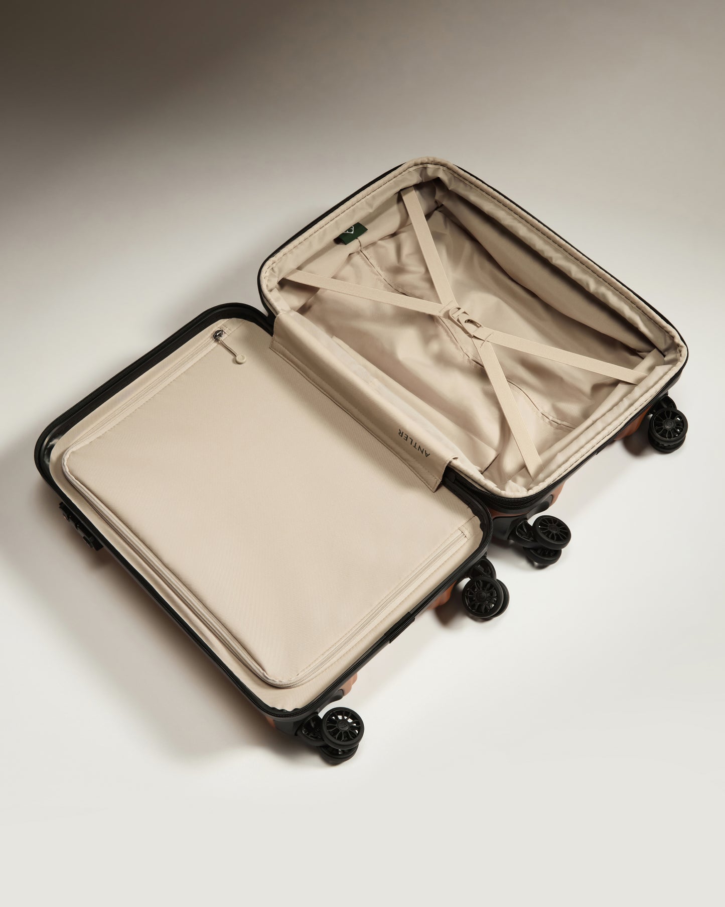 Expandable Carry-on Luggage Set in Amber - Logo