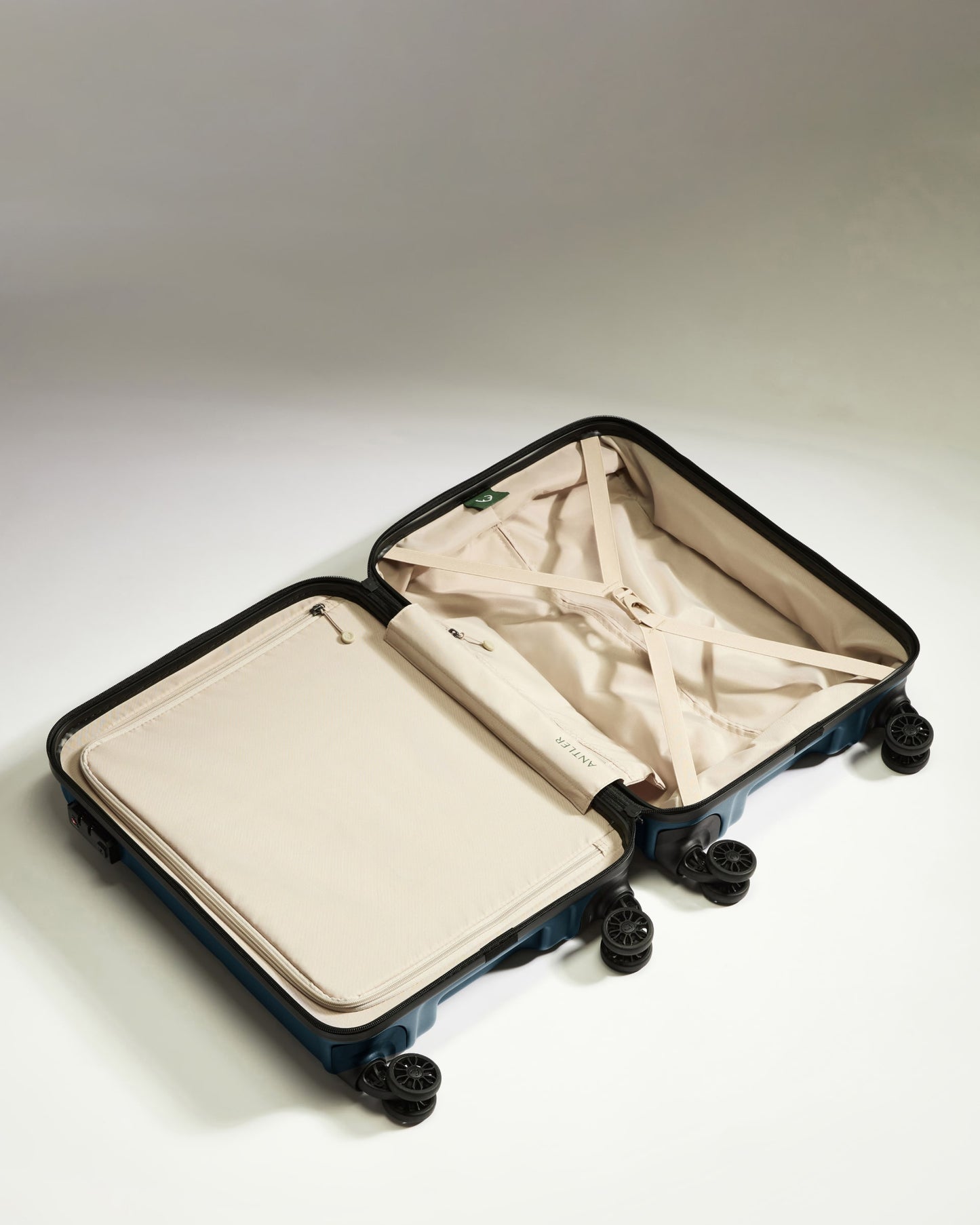Expandable Carry-on Luggage in Mid Blue - Logo