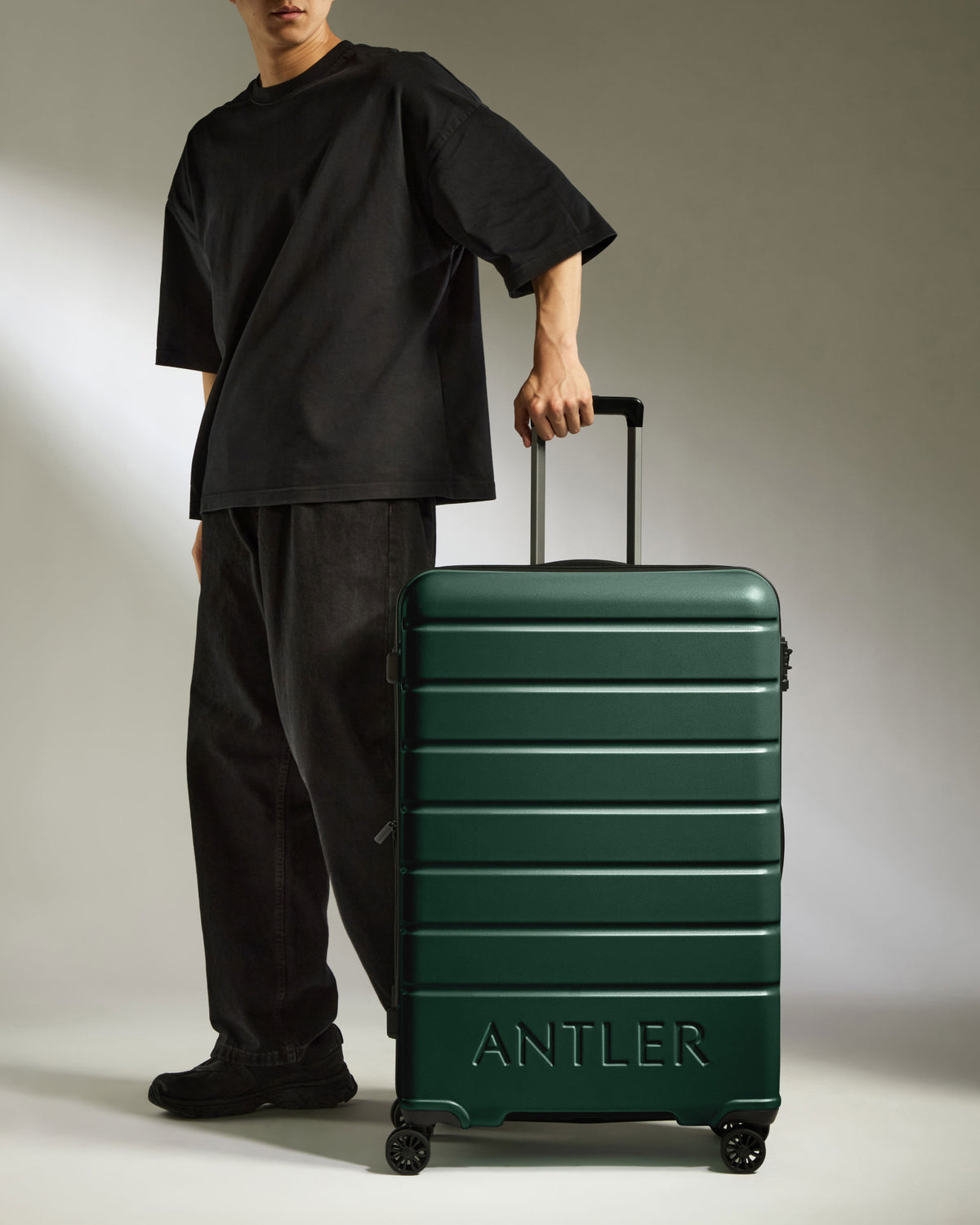 a man with a suitcase