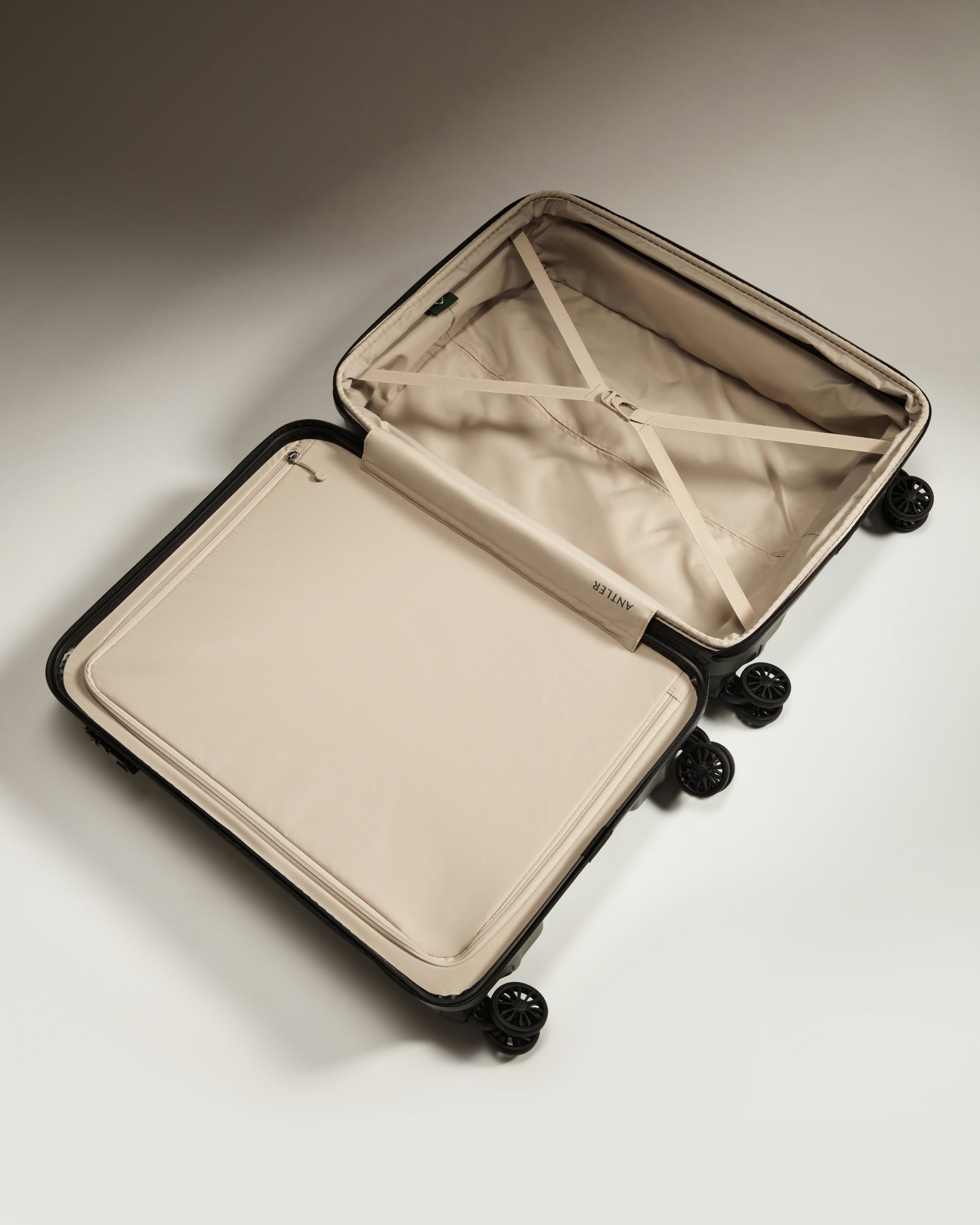 a suitcase with wheels on it