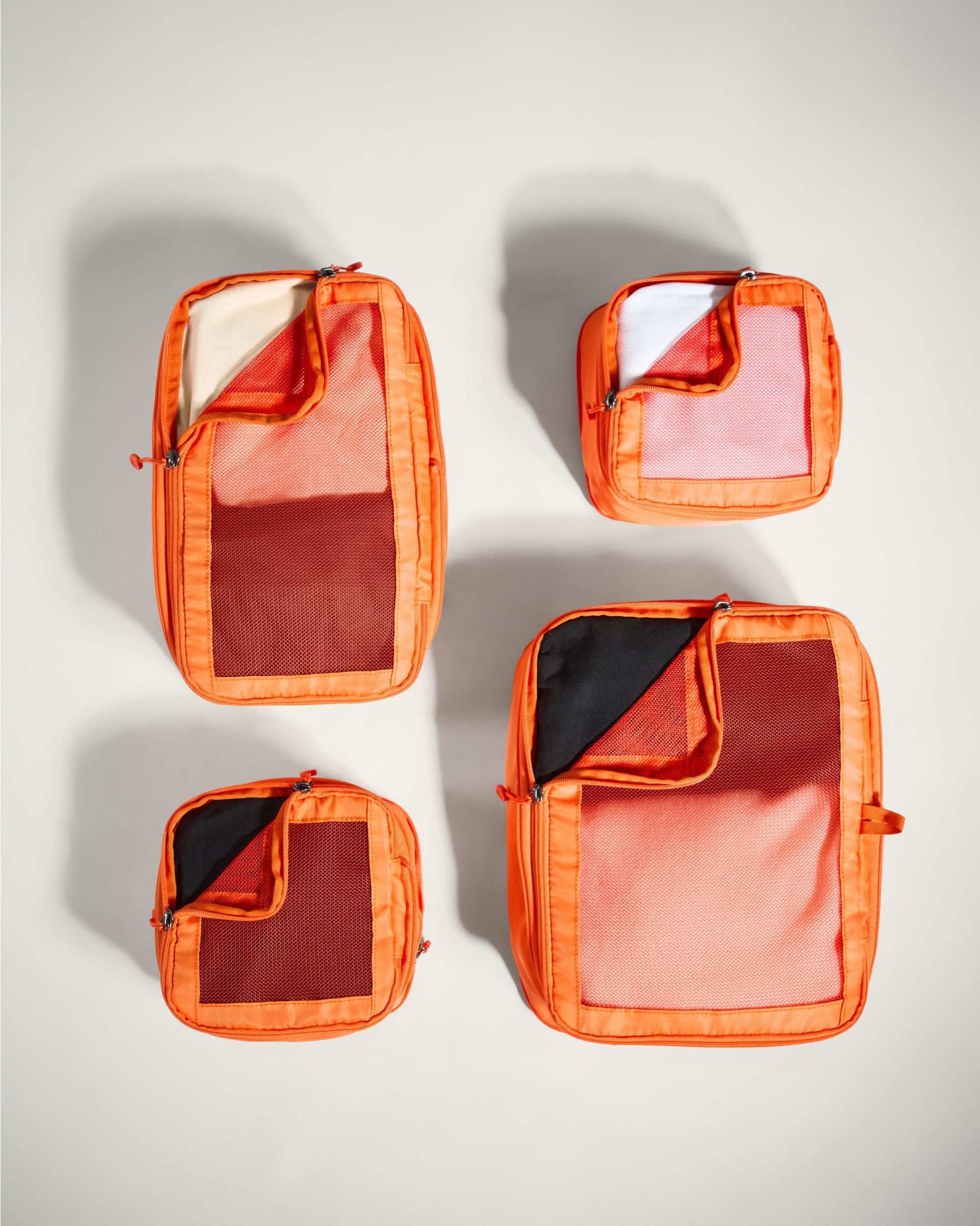 Individual Packing Cubes Packing Cubes in Orange (Coral) Set of 4 | Travel Accessories | Packing ...