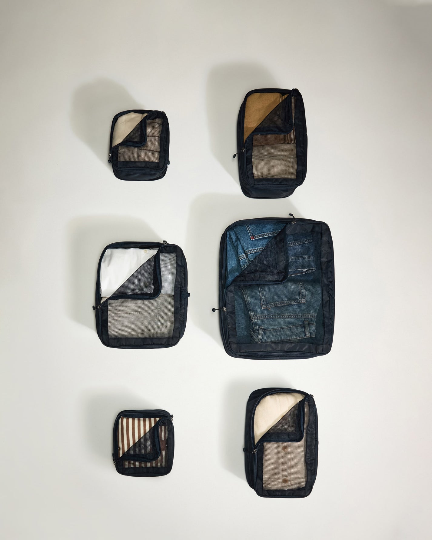 Unit 6 Packing Packing Cubes in Navy Blue Set of 6 | Travel Accessories | Packing ...