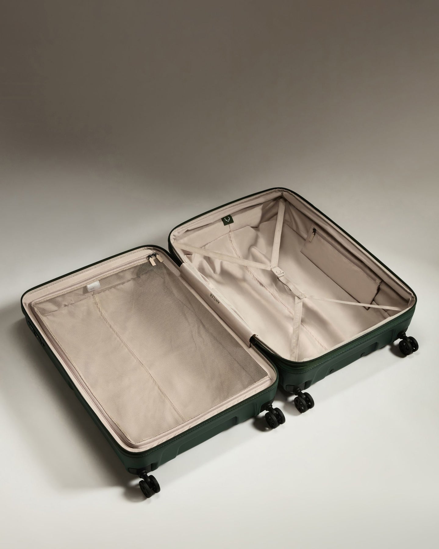 Large Luggage in Antler Green - Single Stripe