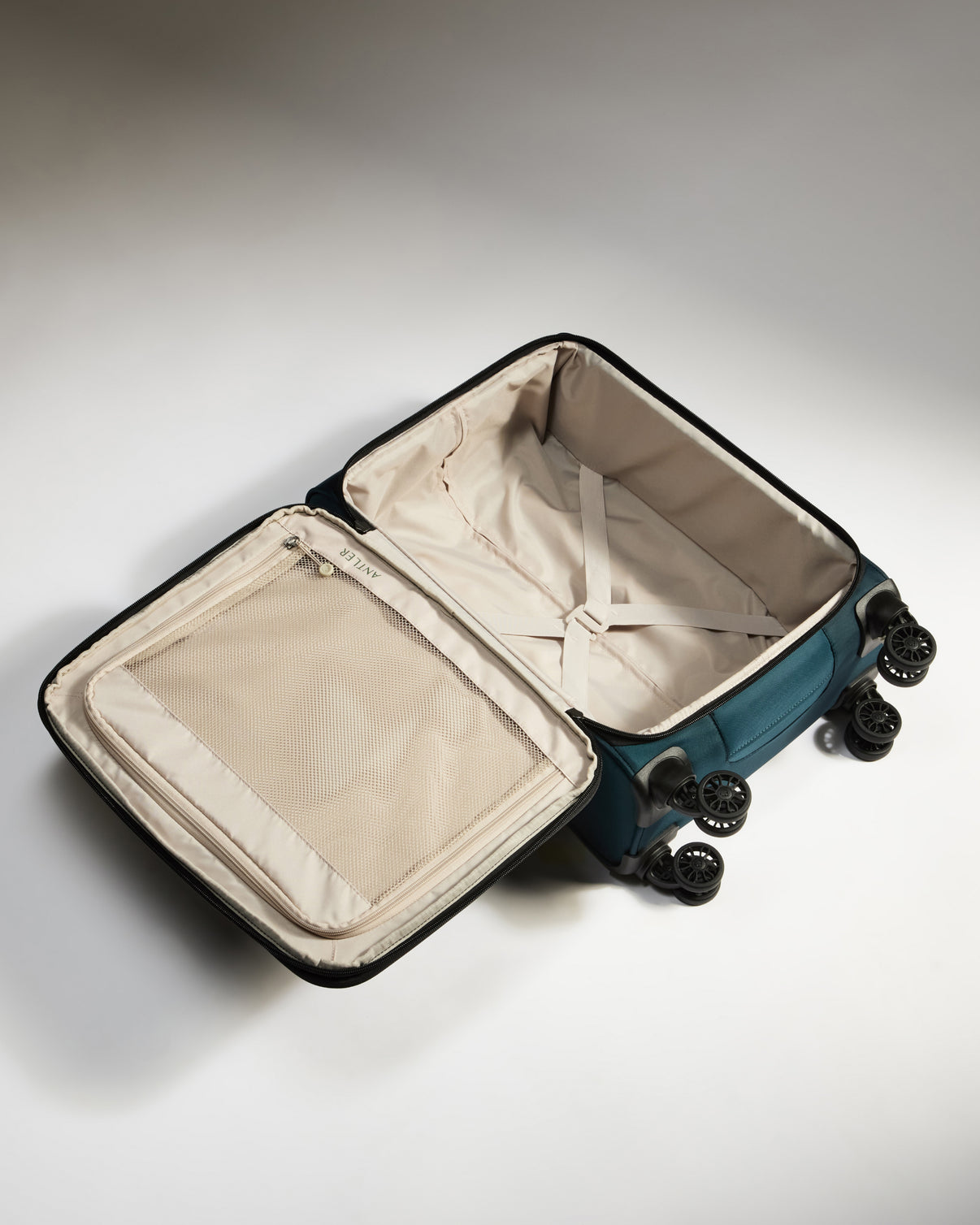 Lightest Carryon Luggage in Navy Soft Stripe Soft Suitcase