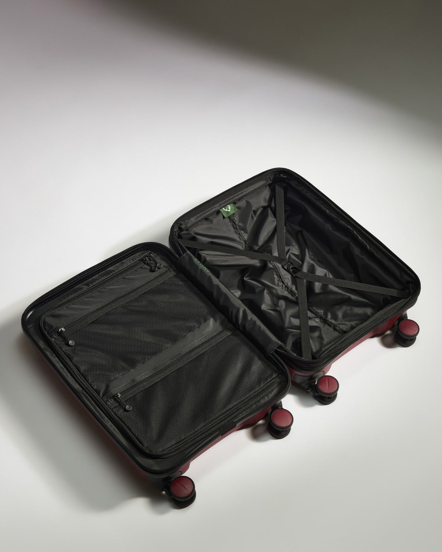 Expandable Carry-on Luggage in Soft Red - Logo Stripe