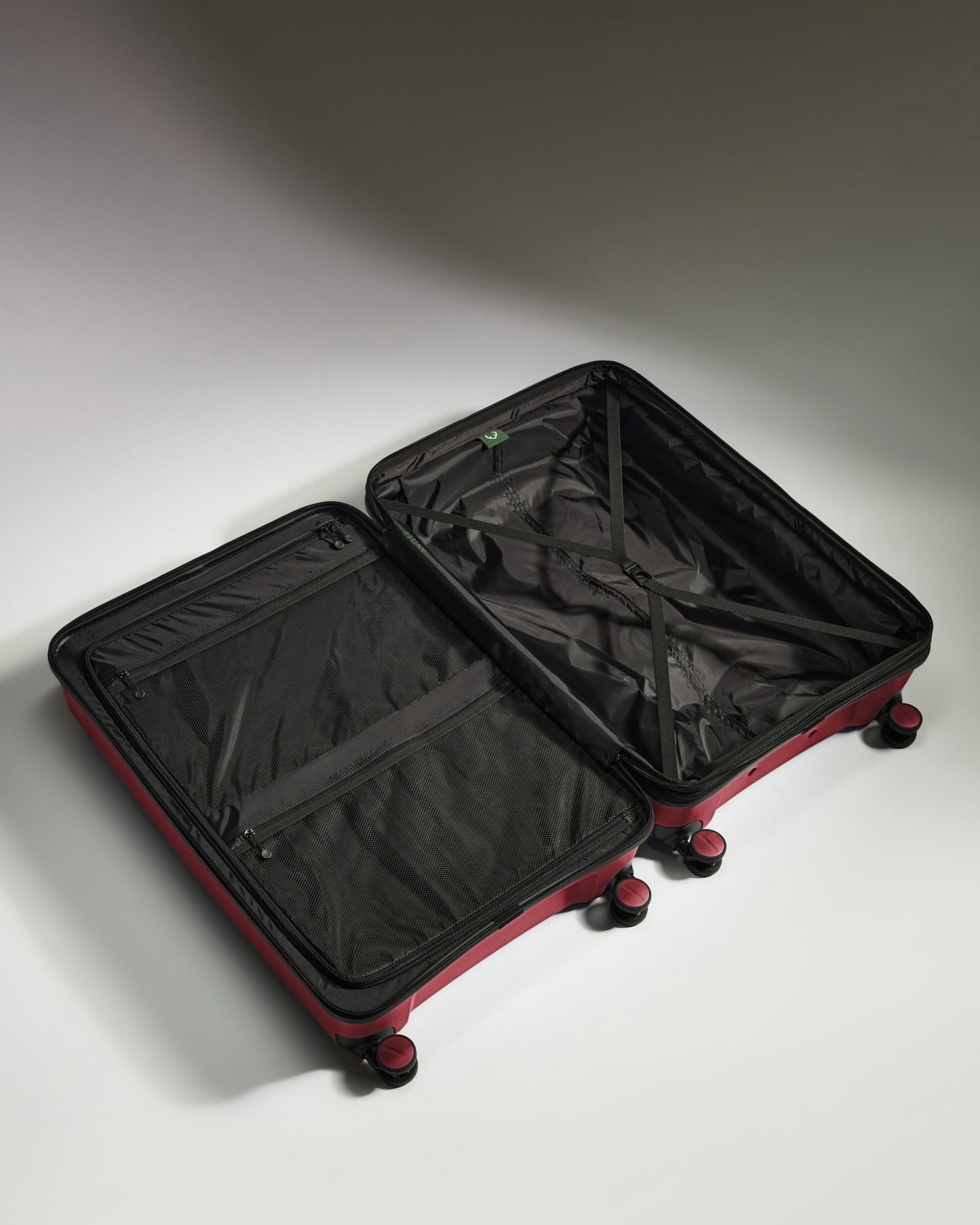 Large Luggage in Soft Red - Logo Stripe