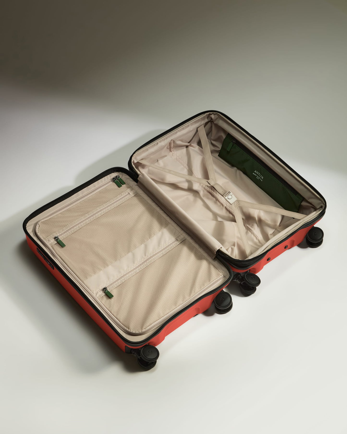 Expandable Carry-on Luggage Set in Buckthorn Red - Icon Stripe