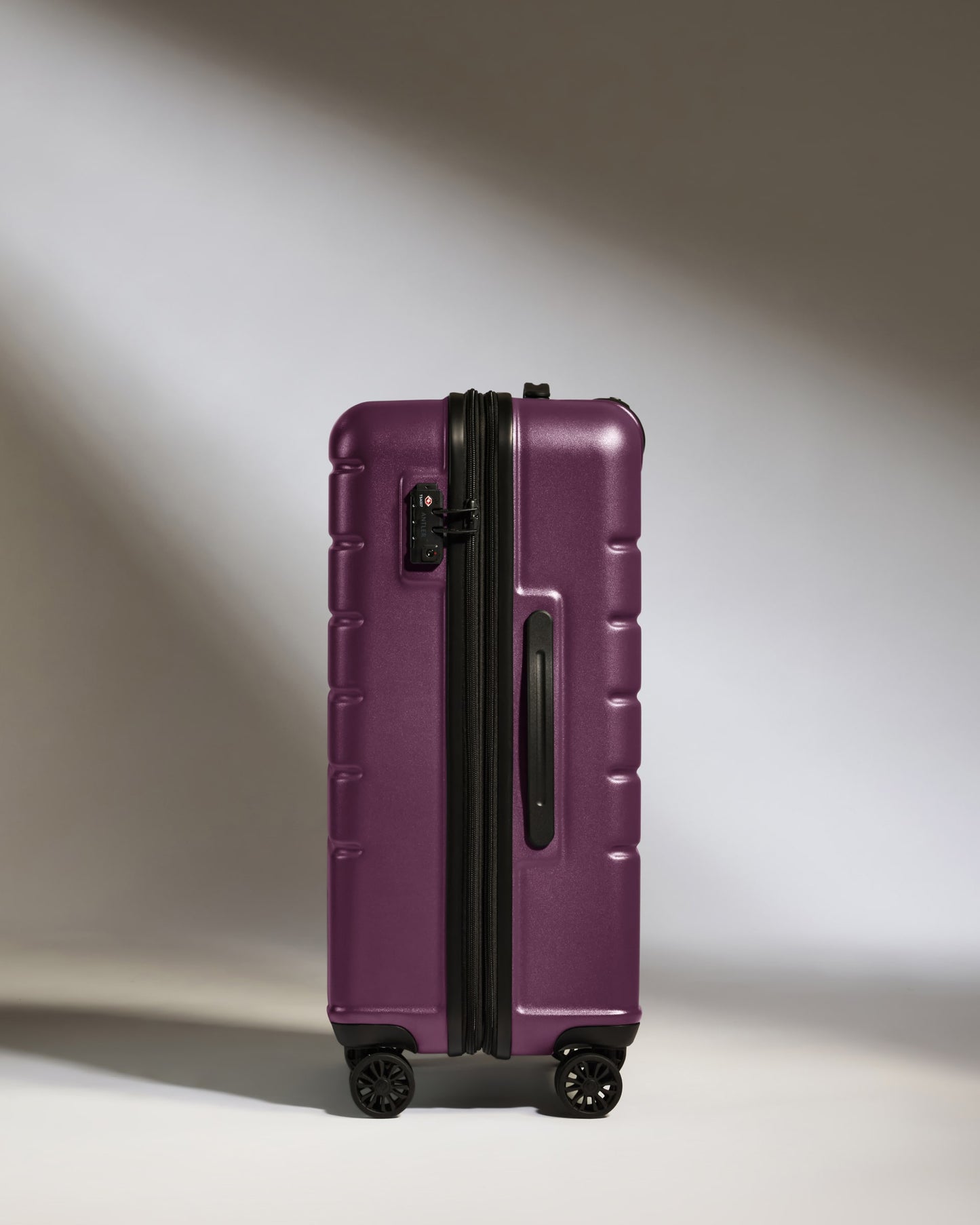 Medium Luggage in Dark Heather Purple - Logo