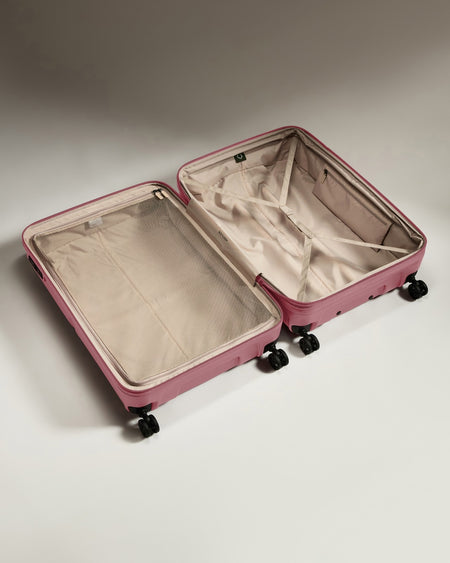 Large Luggage in Clay Pink - Single Stripe