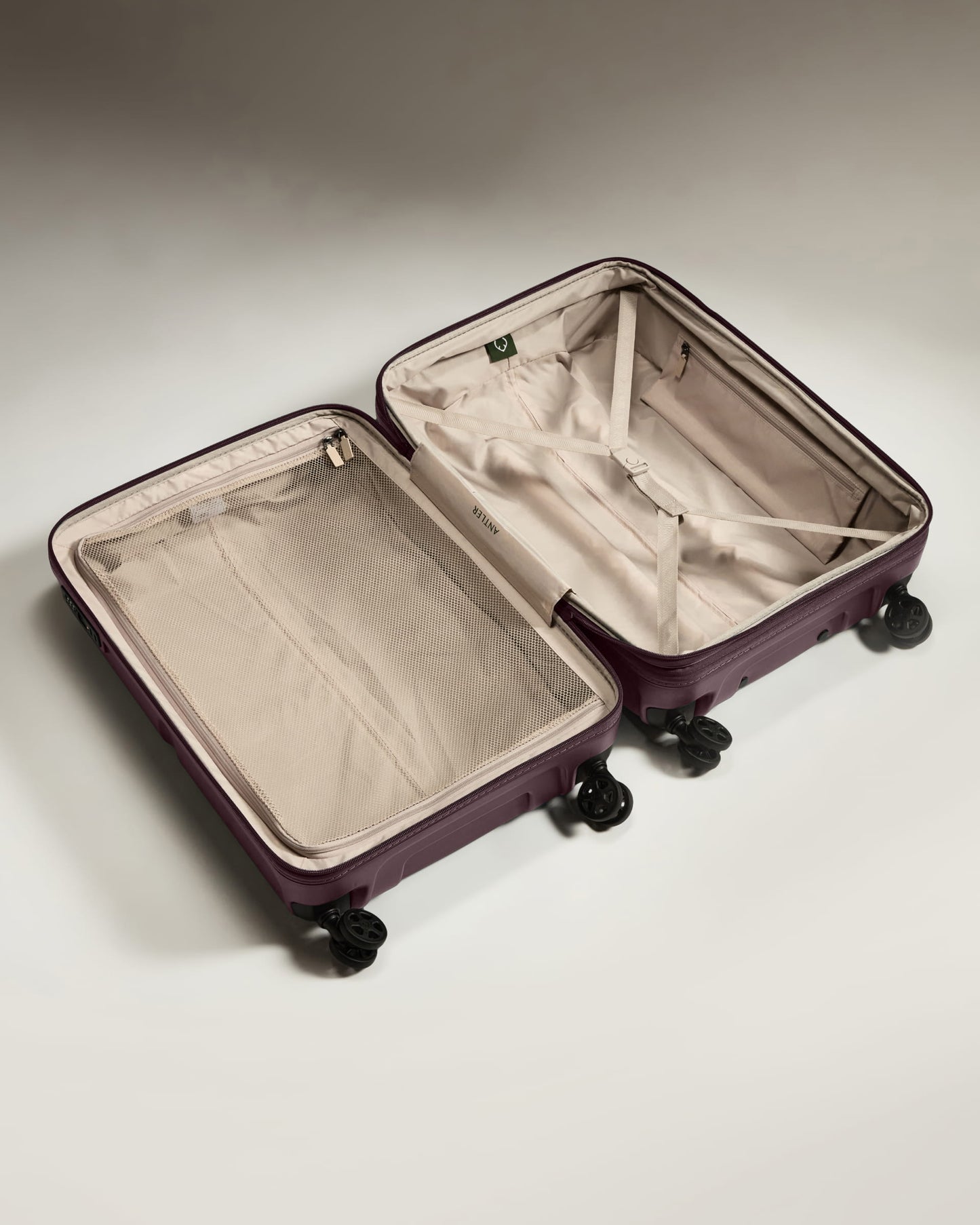 Expandable Carry-on Luggage Set in Lagoon Purple - Single Stripe