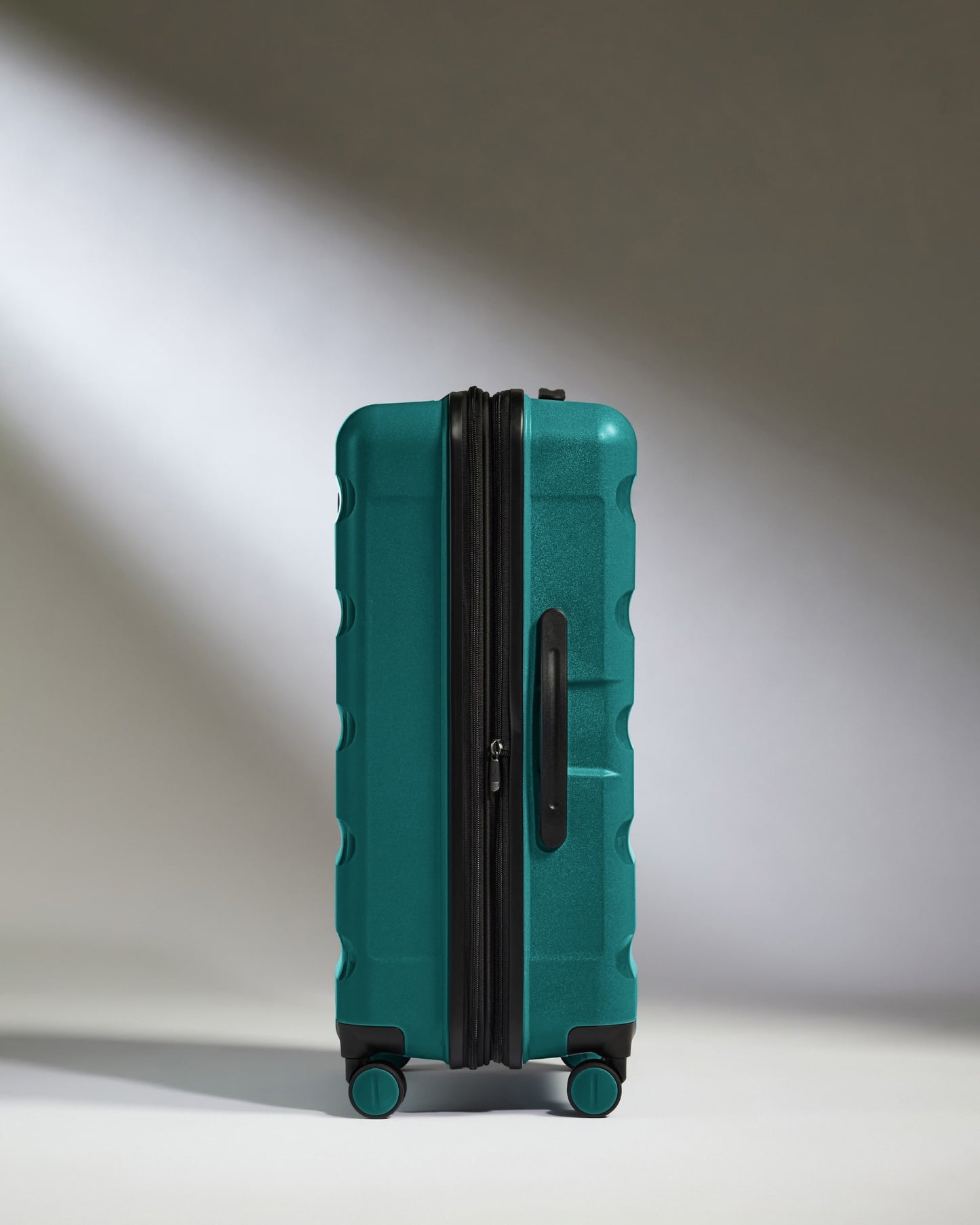 Medium Luggage in Deep Teal - Logo Stripe