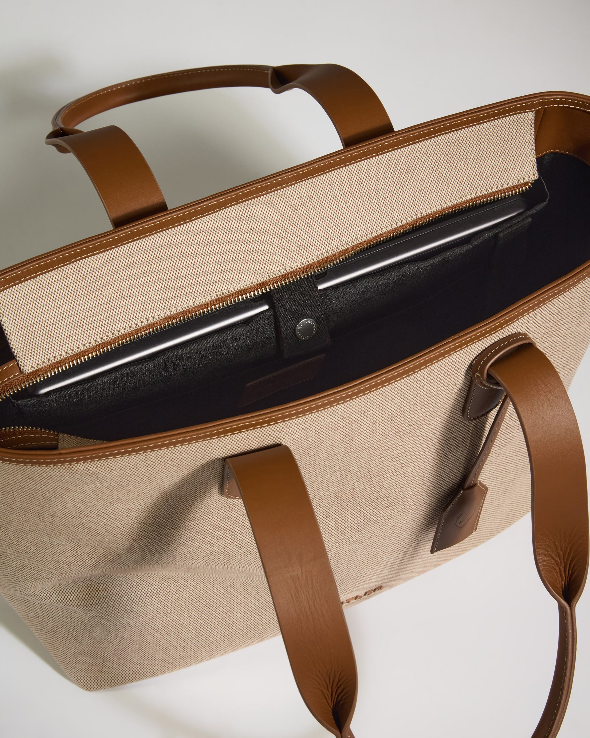 a bag with a tablet inside