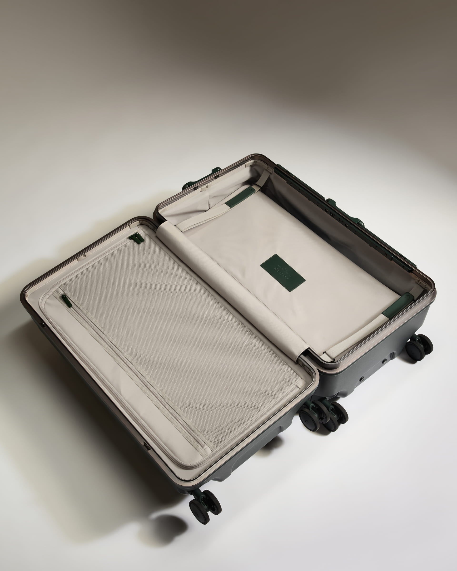 a suitcase with wheels on it