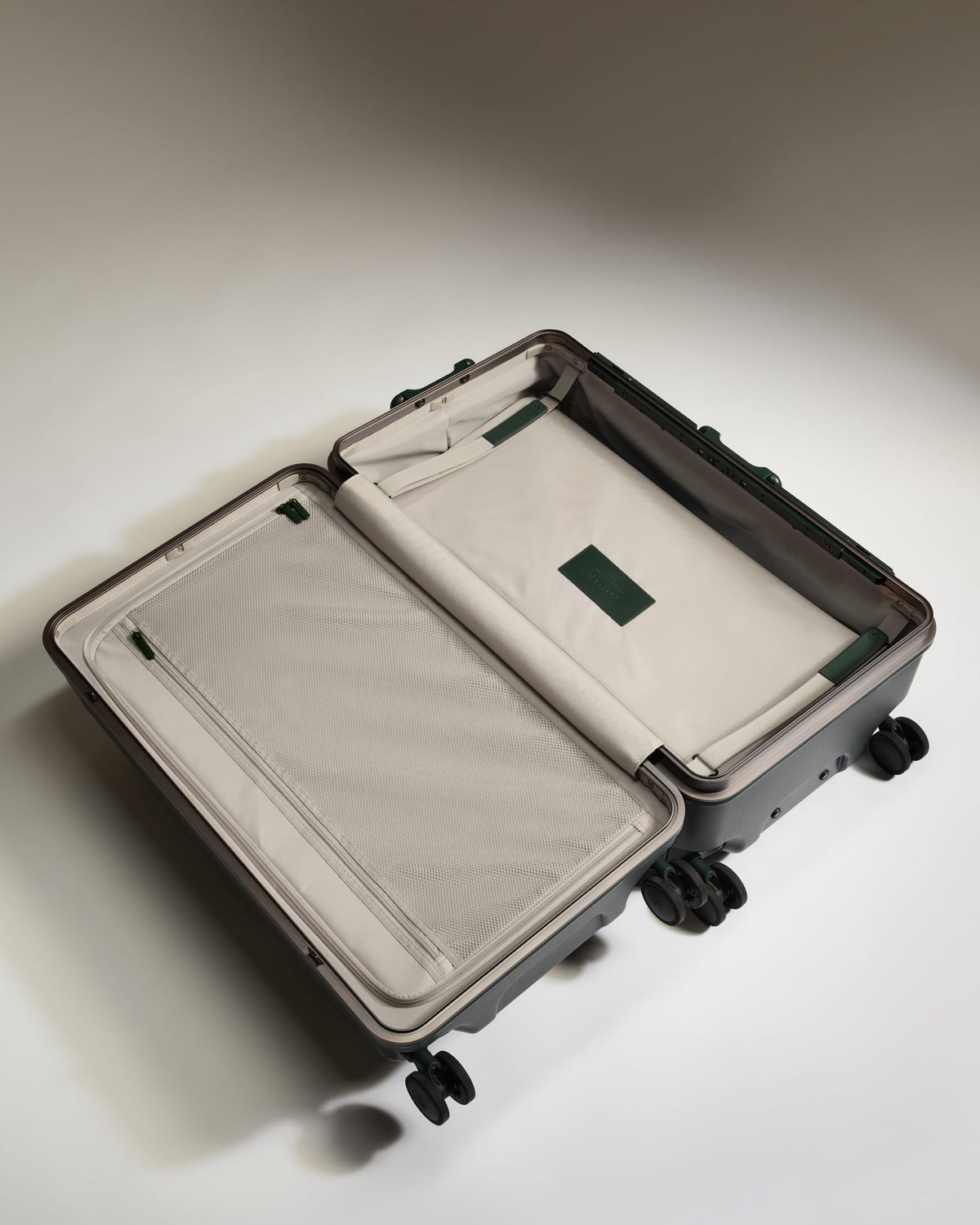 a suitcase with wheels on it
