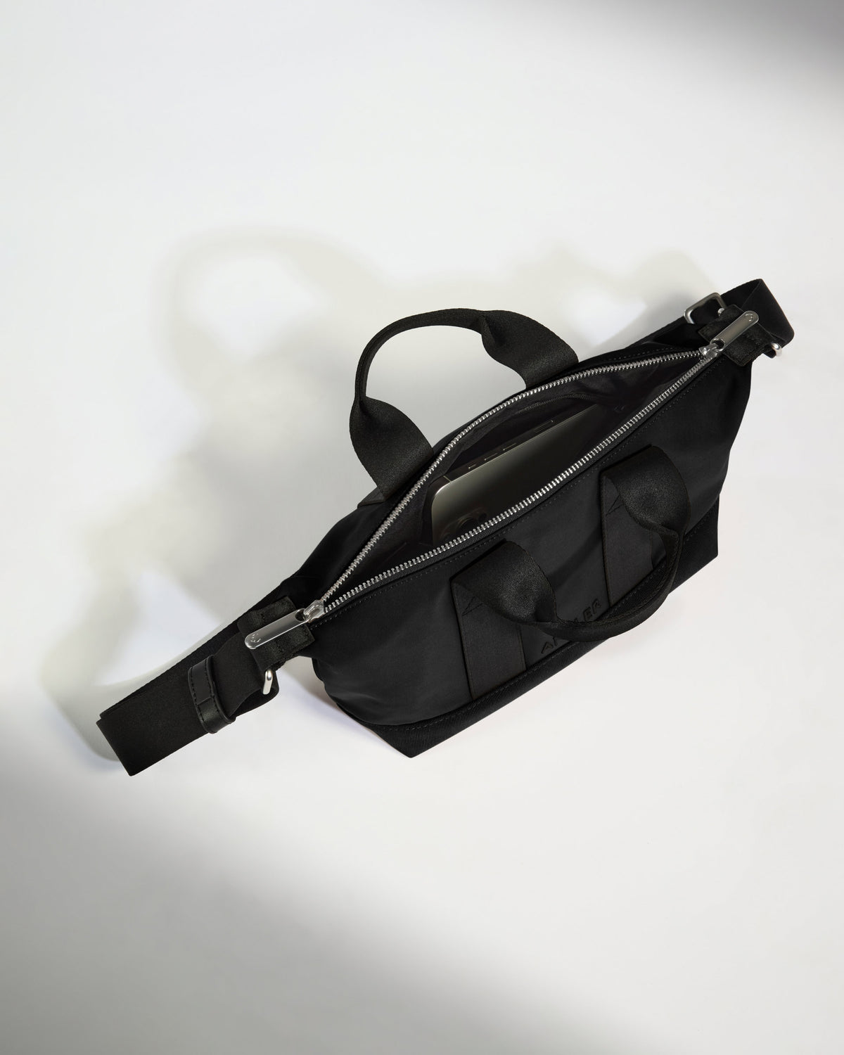 a black bag with a strap