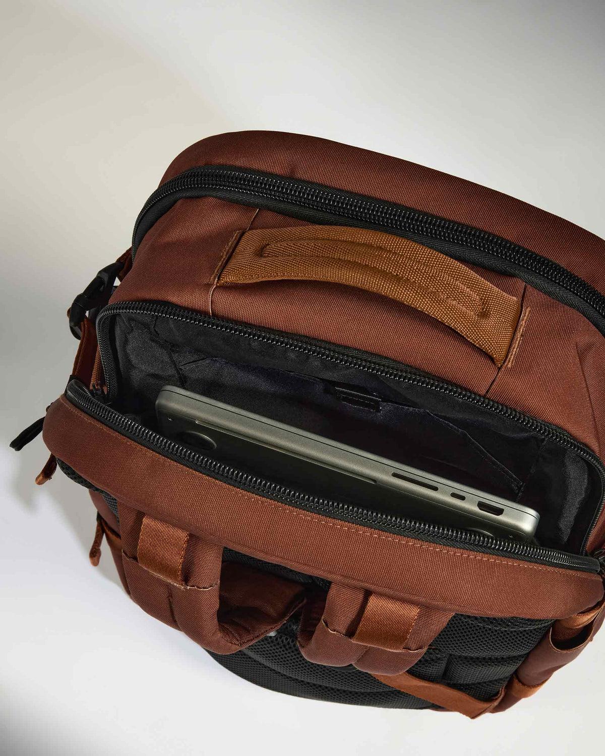 a bag with a cell phone inside