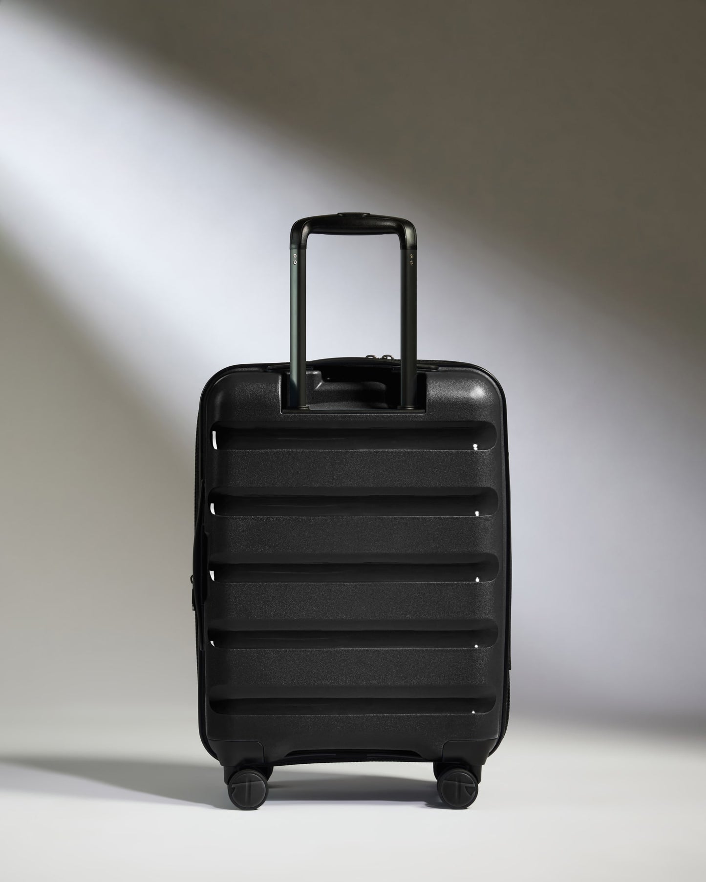Expandable Carry-on Luggage in Black - Logo Stripe