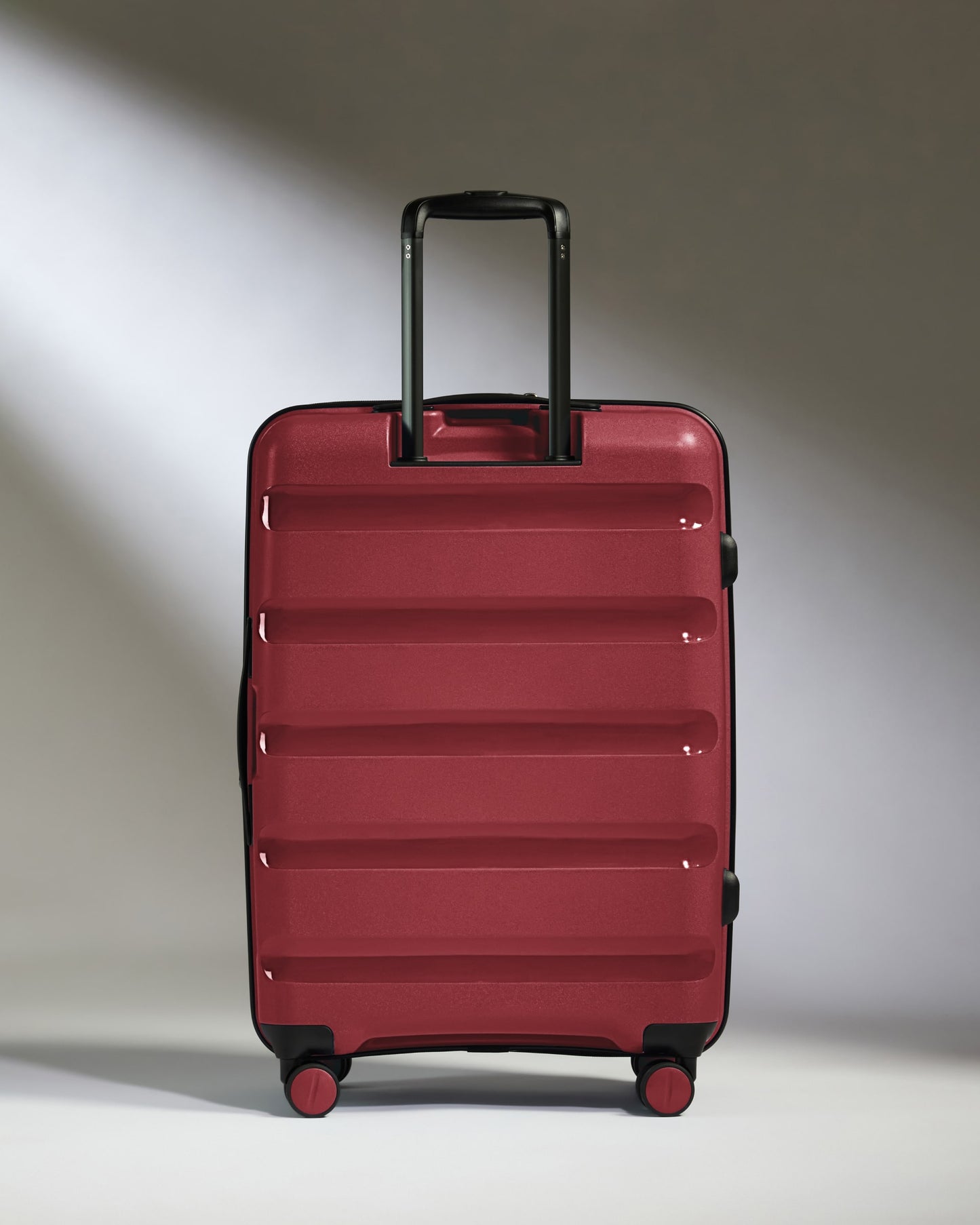 Medium Luggage in Soft Red - Logo Stripe