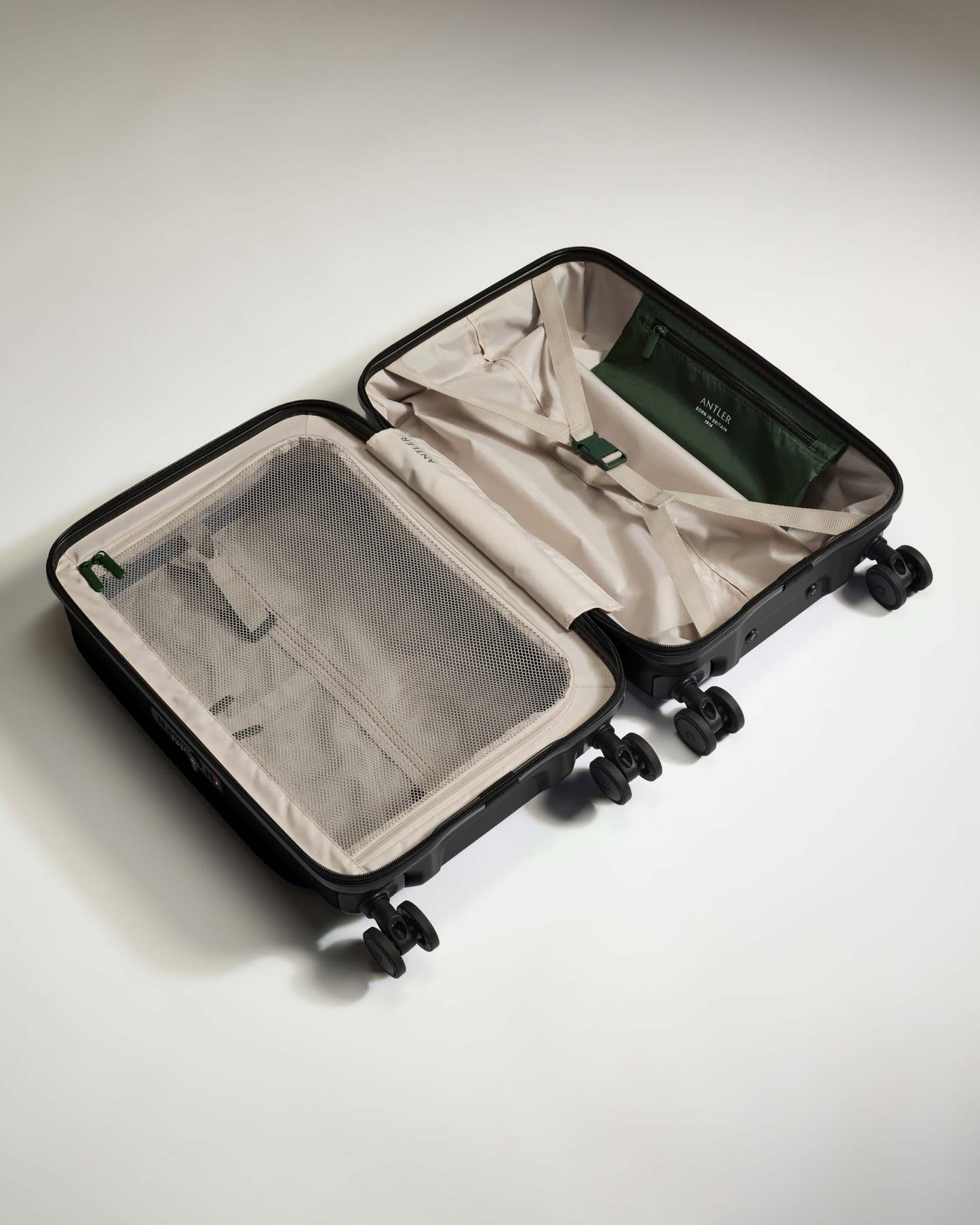 Dual Opening Carry-on Luggage in Black - Icon Stripe