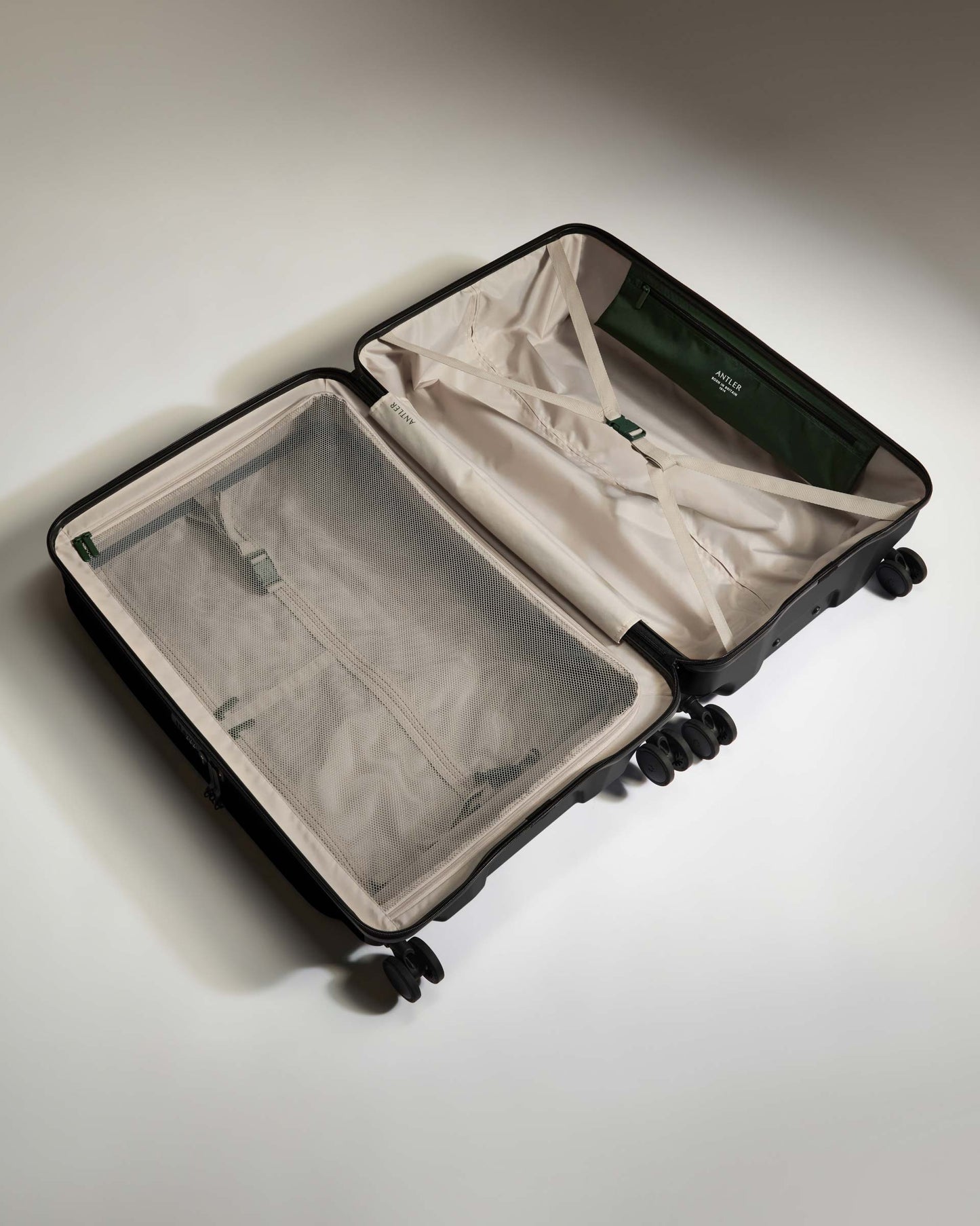 Dual Opening Large Luggage in Black - Icon Stripe