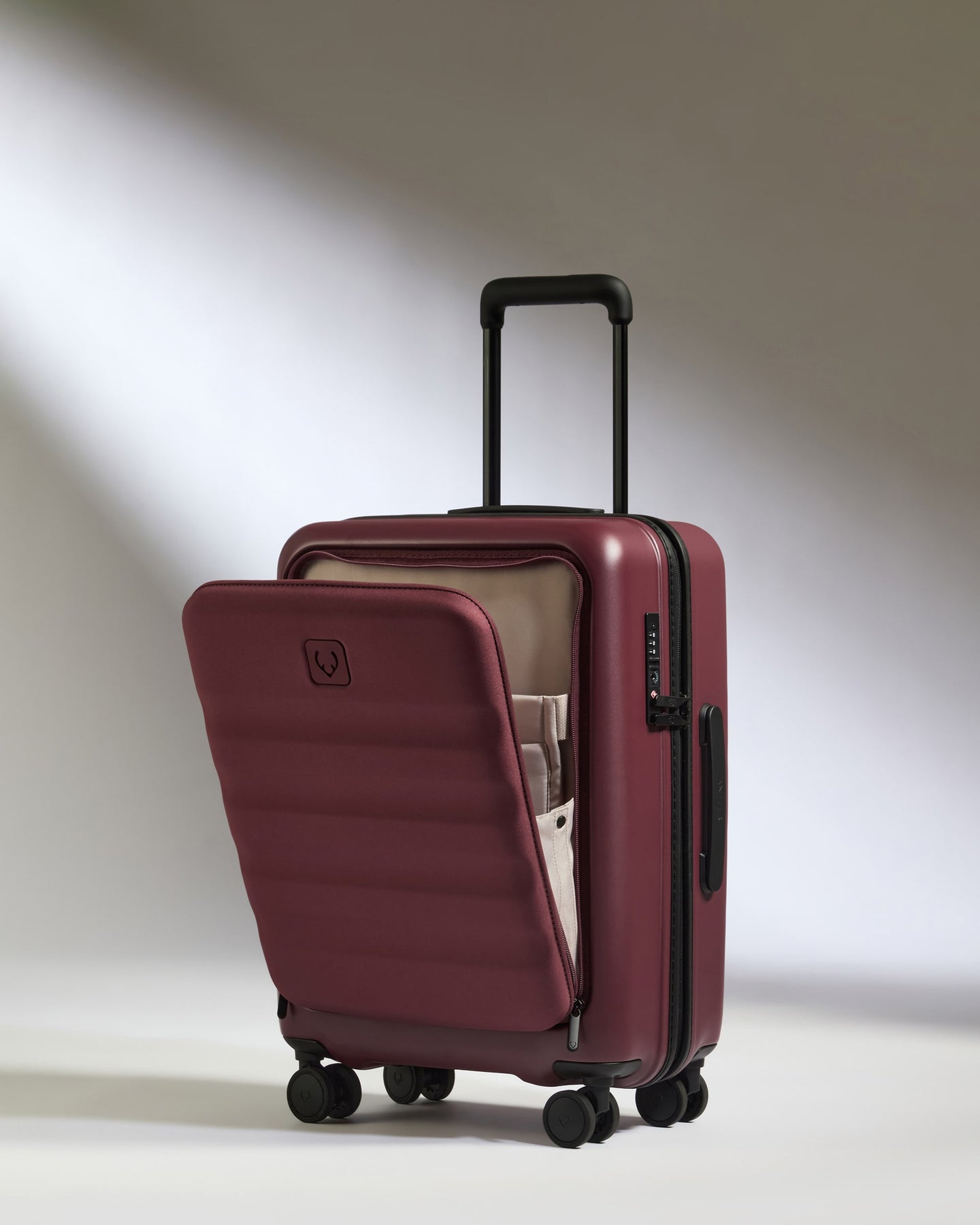 a suitcase with a handle and a handle