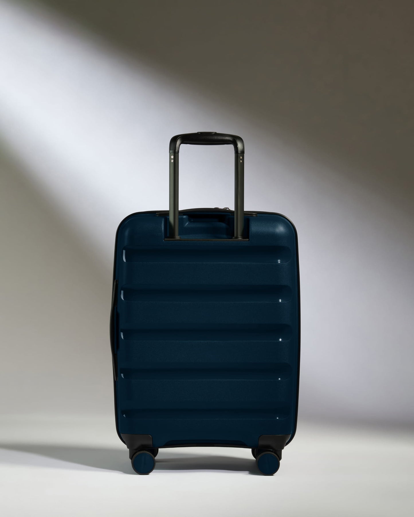 Expandable Cabin Luggage in Midnight Blue - Logo Stripe