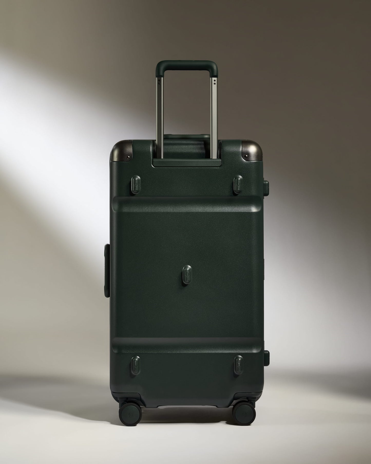 Trunk Luggage in Dark Forest Green - Heritage Stripe