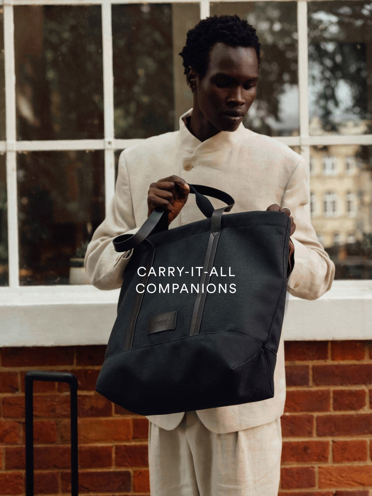 a man holding a bag