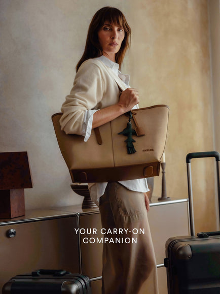 a woman holding a bag