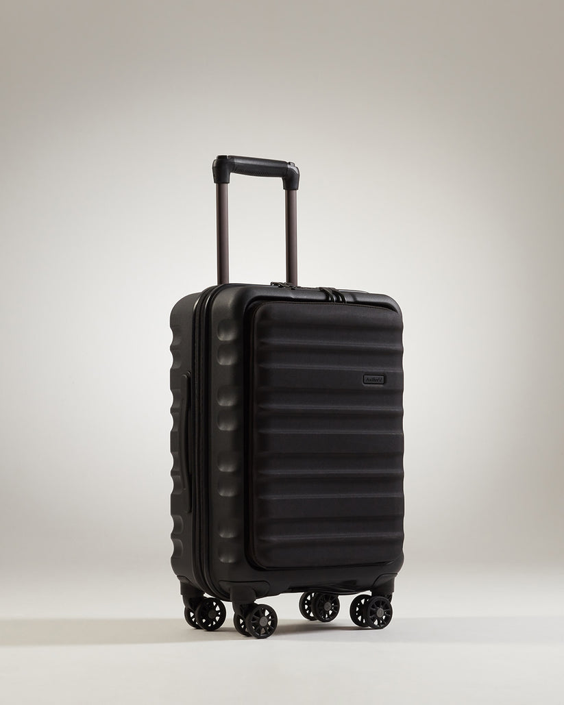 Clifton Cabin Pocket Suitcase Black Hard Suitcase Antler AU