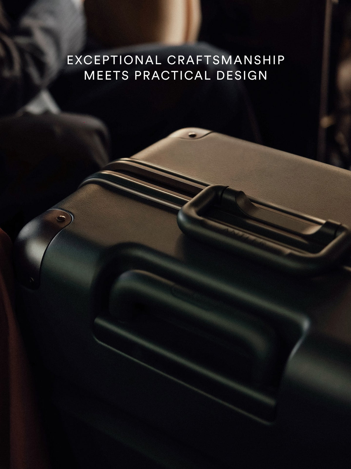 a close up of a black suitcase