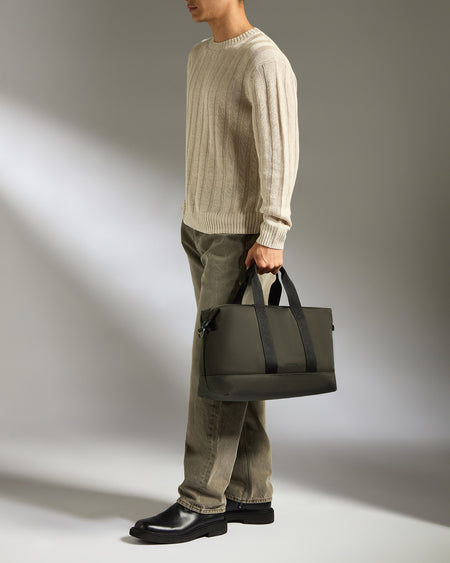 Icon Overnight Bag in Dark Khaki Green
