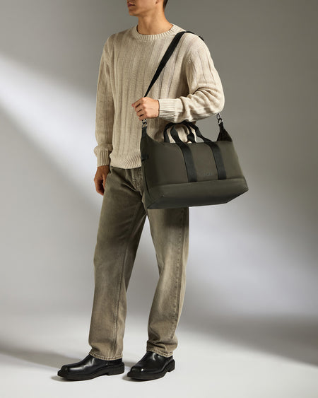 Icon Overnight Bag in Dark Khaki Green