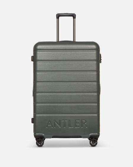 Large Luggage in Moss Grey - Logo