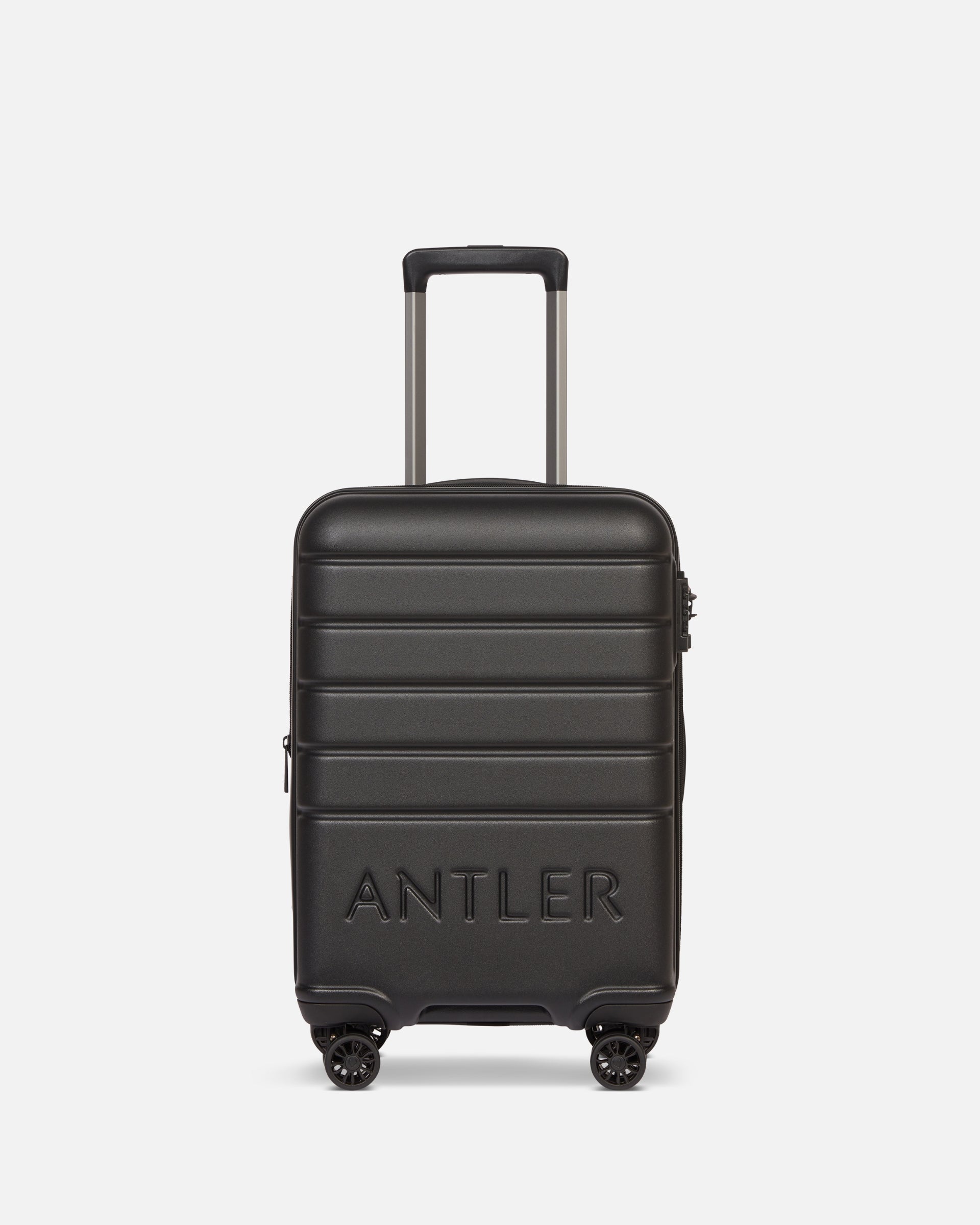 a black suitcase with wheels