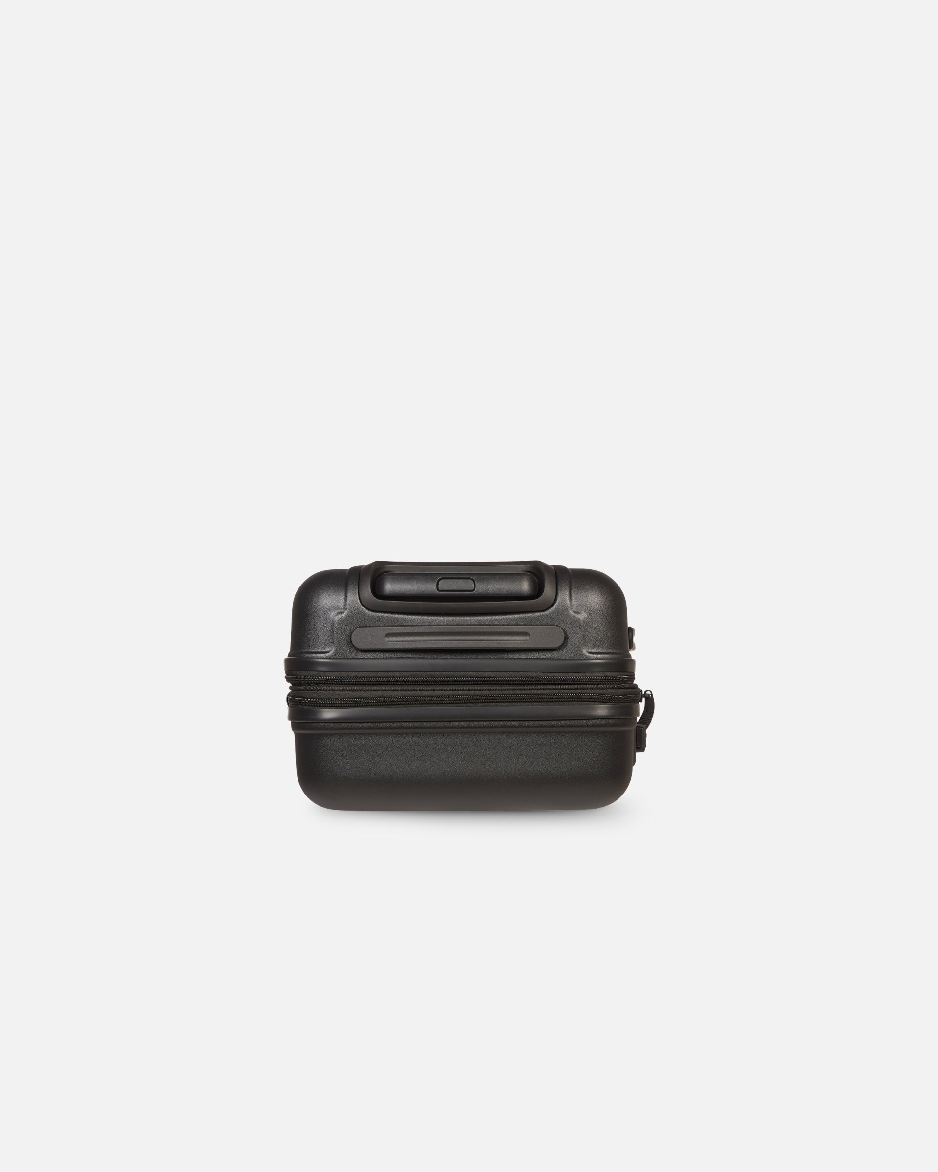 a black suitcase with zipper