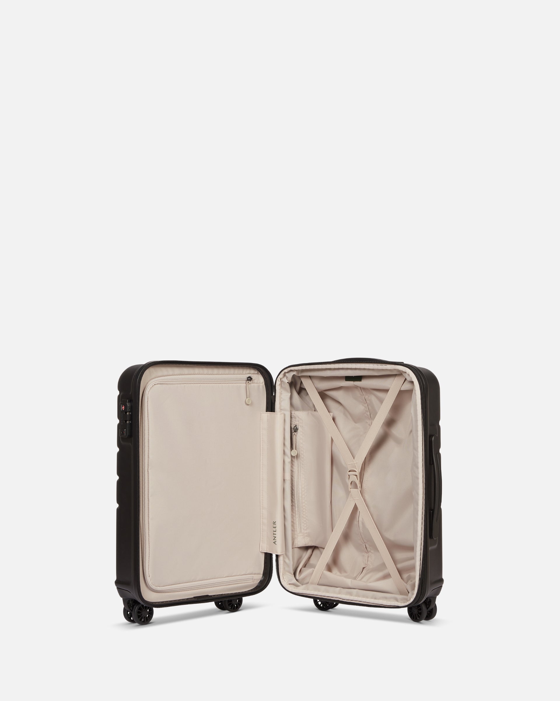 a black suitcase with wheels