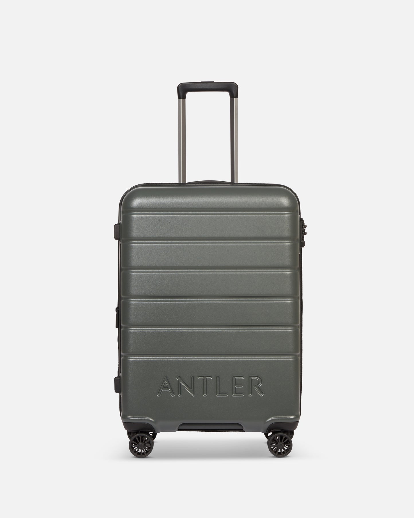 Medium Luggage in Moss Grey - Logo